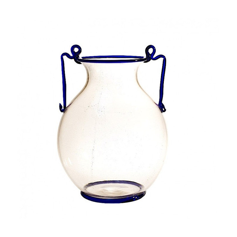Amphora Vase with Gold Leaf and Hellenistic Blue Handles
