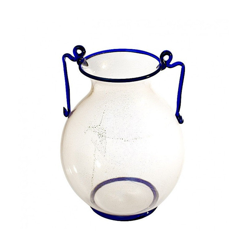 Amphora Vase with Gold Leaf and Hellenistic Blue Handles