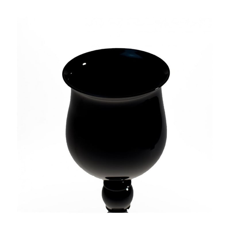 Hand-Blown Black Murano Glass Goblet – 