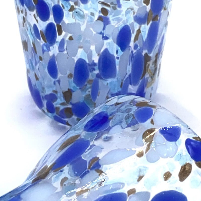 Set of 6 Mediterranean Blue Murano Glass Tumblers – 