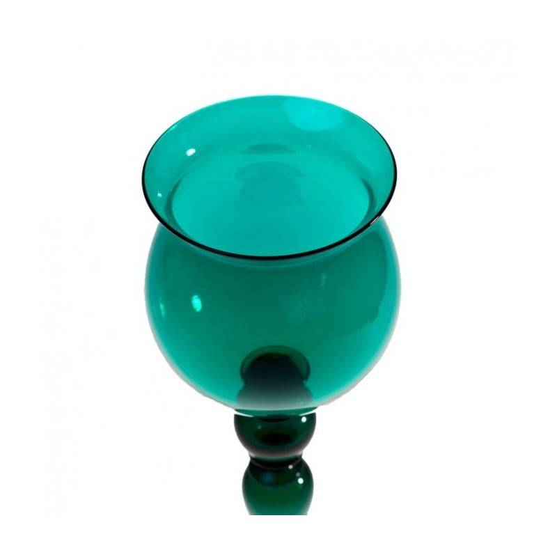 Emerald Green Murano Glass Goblet – Hand-Blown 
