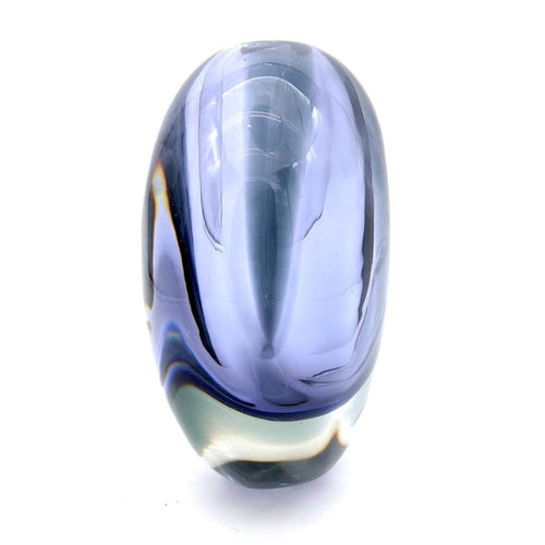 "Sommerso" Sphere Vase in Violet and Smoke Grey